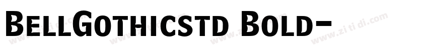 BellGothicstd Bold字体转换